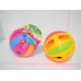 baby hot toy bell ball(pink/yellow) rattle ball for baby baby ball