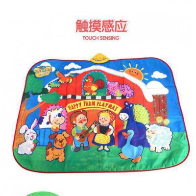 baby Music carpet with light(animal) play mat toy factory baby music carpet