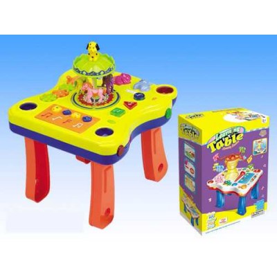 2018 hot selling Learning desk with light,music funny baby foot game table learning desk