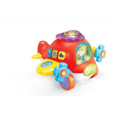 hot selling cartoon learning machine with light and music (plane) kids learning machine learning machine