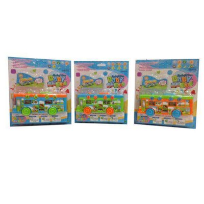 Máquina de aprendizaje（Autobús） con música，carta（verde/azul/naranja） máquina de aprendizaje
