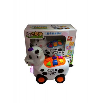 kid s Cartoon learning machine with sound,light(milk cow,blue/orange) for kids kids learning machine learning machine